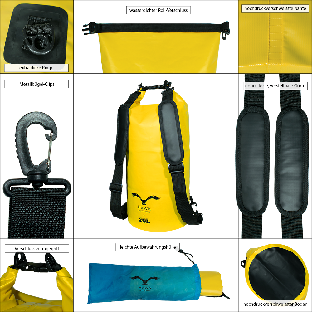 HAWK Outdoors Dry Bags - Details